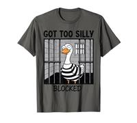 Graphique Amusant de Jeu de Mots Got Too Silly Goose Jail T-Shirt