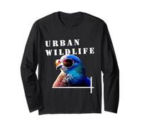 Graphique Amusant de la Faune Urbaine Nature Pigeon Lover Manche Longue