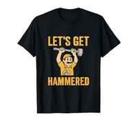 Graphique amusant de plombier Let's Get Hammered Pride T-Shirt
