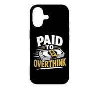 Graphique Amusant de Travail payé pour trop réfléchir Coque pour iPhone 17