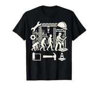 Graphique Amusant d'évolution des Travailleurs du bâtiment T-Shirt