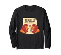 Graphique amusant « Did You Eat The Last Unicorn, Lions Eating » Manche Longue