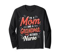 Graphique amusant d'infirmière à la retraite - Retraite de grand-mère pour femme Manche Longue