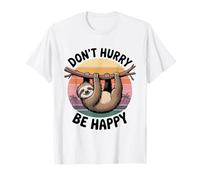 Graphique Amusant « Don't Hurry Be Happy » T-Shirt