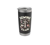 Graphique amusant du club de couture vintage Gobelet isotherme en acier inoxydable double paroi