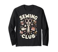 Graphique Amusant du Club de Couture Vintage Manche Longue