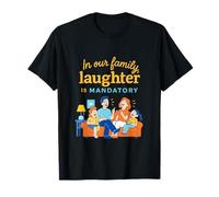 Graphique Amusant Family Squad Laughter is Mandatory T-Shirt