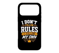 Graphique Amusant « I Follow My Own Rules » Coque pour iPhone 17 Pro Max