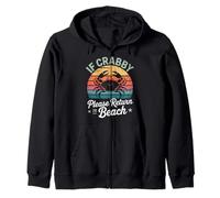 Graphique Amusant « If Crabby Please Return to Beach » Sweat à Capuche