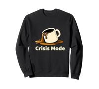 Graphique Amusant Minimal de café renversé en Mode Crise Sweatshirt