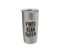 Graphique amusant Pinto Bean Queen Gobelet isotherme en acier inoxydable double paroi