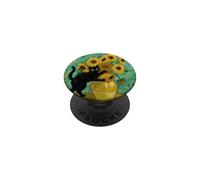 Graphique Amusant Van Gogh Tournesols Chat Meme Van Gogh Art Graphic PopSockets PopGrip Adhésif