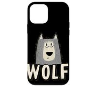 Graphique Amusant Visage de Loup Comique Coque pour iPhone 12 Mini