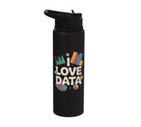 Graphique analytique perspicace I Love Data Stainless Steel Insulated Water Bottle