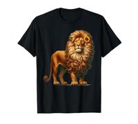 Graphique animal de lion floral amusant avec tournesol vintage T-Shirt
