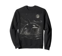 Graphique Animalier Vintage Orca Nature Lover Starry Sky Sweatshirt