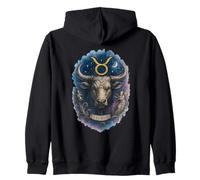 Graphique Aquarelle Cosmique Taureau Sweat à Capuche