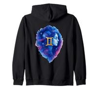 Graphique Aquarelle Gemini Cosmique Sweat à Capuche