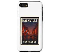 Graphique artistique de voyage Sunset Nashville Tennessee TN Dusk Dawn Coque pour iPhone SE (2020) / 7 / 8