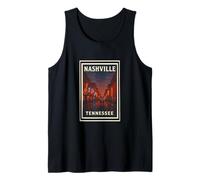 Graphique artistique de voyage Sunset Nashville Tennessee TN Dusk Dawn Débardeur