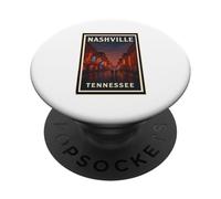 Graphique artistique de voyage Sunset Nashville Tennessee TN Dusk Dawn PopSockets PopGrip Adhésif