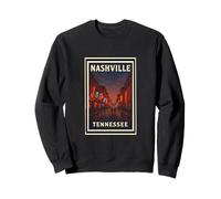 Graphique artistique de voyage Sunset Nashville Tennessee TN Dusk Dawn Sweatshirt