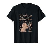 Graphique Astrologie Impeccable Lion Lion Lion Or Rose T-Shirt