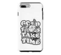 Graphique avec Citation botanique Florale Good Things Take Time Coque pour iPhone 7 Plus/8 Plus