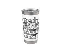 Graphique avec citation botanique florale Good Things Take Time Gobelet isotherme en acier inoxydable double paroi
