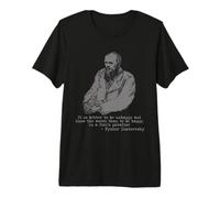 Graphique avec Citation « It is Better to Be Unhappy » de Fyodor Dostoevsky T-Shirt Haut de Gamme