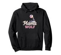 Graphique avec Citation « Mom Mama Wolf Full Moon Mother » Sweat à Capuche