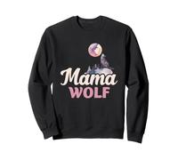 Graphique avec Citation « Mom Mama Wolf Full Moon Mother » Sweatshirt
