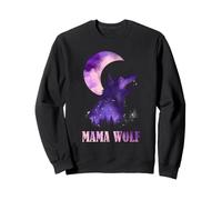 Graphique avec Citation « Mom Mama Wolf Full Moon Mother » Sweatshirt