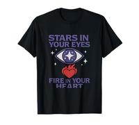 Graphique avec citation « Stars In Your Eyes Fire In Your Heart Passion » T-Shirt