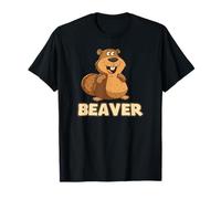 Graphique Beaver Spirit pour une ambiance amusante de castors de bande dessinée T-Shirt