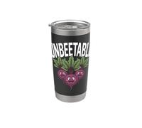 Graphique betteraves souriantes imbattables Gobelet isotherme en acier inoxydable double paroi