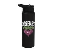 Graphique betteraves souriantes imbattables Stainless Steel Insulated Water Bottle
