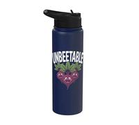 Graphique betteraves souriantes imbattables Stainless Steel Insulated Water Bottle