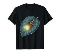 Graphique bioluminescent Firefly Lightning Bug Leaf Art Graphic T-Shirt Graphique avec Valeur