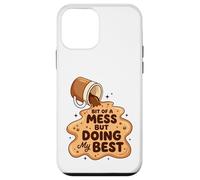 Graphique Bit of a Mess But Doing My Best Spilled Coffee Coque pour iPhone 12 Mini
