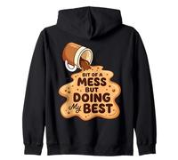 Graphique Bit of a Mess But Doing My Best Spilled Coffee Sweat à Capuche