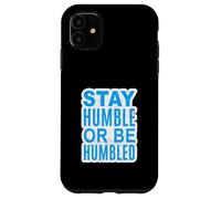 Graphique bleu L'importance de l'humilité Coque pour iPhone 11