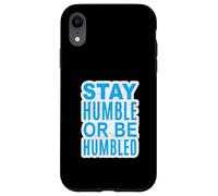 Graphique bleu L'importance de l'humilité Coque pour iPhone XR
