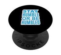 Graphique bleu L'importance de l'humilité PopSockets PopGrip Adhésif
