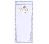 Graphique Bloc-notes magnétique - I Need Coffee for This - Liste de choses à faire et décorative amusante - Cadeau idéal pour pendaison de crémaillère - 100 feuilles détachables (10,2 x 23,5 x 1,2 cm)