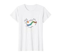 Graphique Born to Explore Iceland Adventure Northern Lights T-Shirt, Femme, Blanc, L