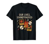 Graphique Collage Musical Our Lives Soundtracked T-Shirt