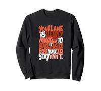 Graphique Coral Follow Your Lane Markings en Couleur Corail Sweatshirt