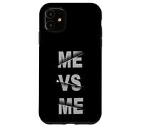 Graphique Couleur Monochrome Me-vs-Me Gris Coque pour iPhone 11