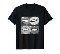 Graphique Couleur Monochrome Read My Lips Gris T-Shirt